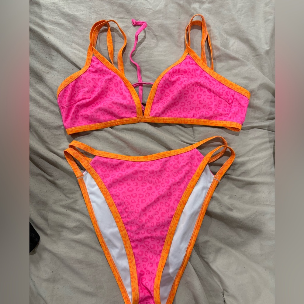 Pink and Orange bikini set